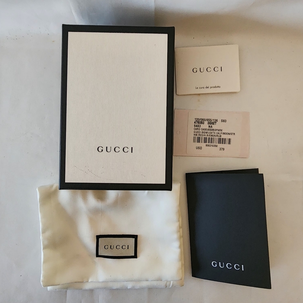Gucci Wallet Box, Dustbag, Card, Etc